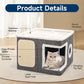 ✨50% Rabatt✨🐱 2-in-1 Faltbarer Haustierhocker mit Stauraum – Gemütliches Katzen- & Hundebett und praktischer Sitzhocker🏠