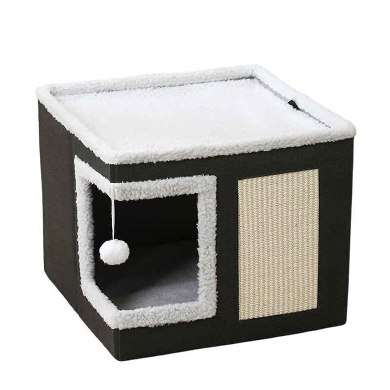 ✨50% Rabatt✨🐱 2-in-1 Faltbarer Haustierhocker mit Stauraum – Gemütliches Katzen- & Hundebett und praktischer Sitzhocker🏠