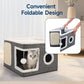 ✨50% Rabatt✨🐱 2-in-1 Faltbarer Haustierhocker mit Stauraum – Gemütliches Katzen- & Hundebett und praktischer Sitzhocker🏠