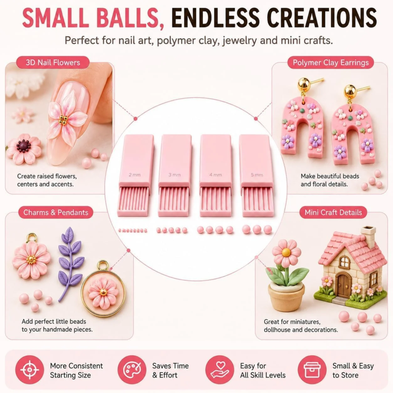 🔥🎁 2+1 GRATIS!!🥳 💞 50K+ VERKAUFT! ⚡🎨 3D-gedruckter Tonkugelformer – Perfekte Mini-Kugeln in Sekundenschnelle ✨