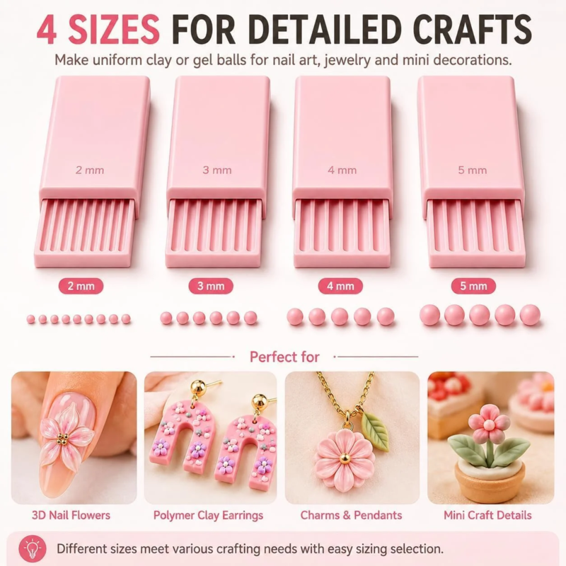 🔥🎁 2+1 GRATIS!!🥳 💞 50K+ VERKAUFT! ⚡🎨 3D-gedruckter Tonkugelformer – Perfekte Mini-Kugeln in Sekundenschnelle ✨