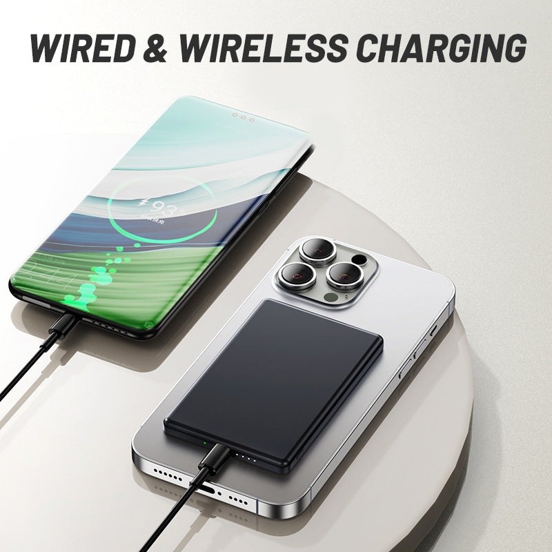 🔥50% RABATT! 🔋5000mAh ultradünne magnetische Powerbank