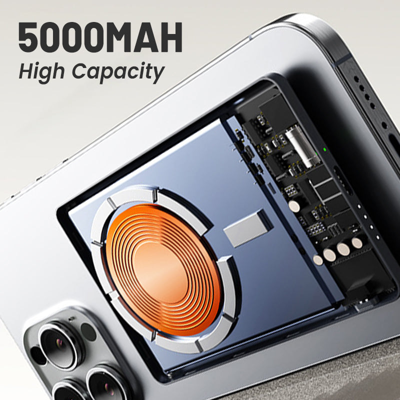 🔥50% RABATT! 🔋5000mAh ultradünne magnetische Powerbank