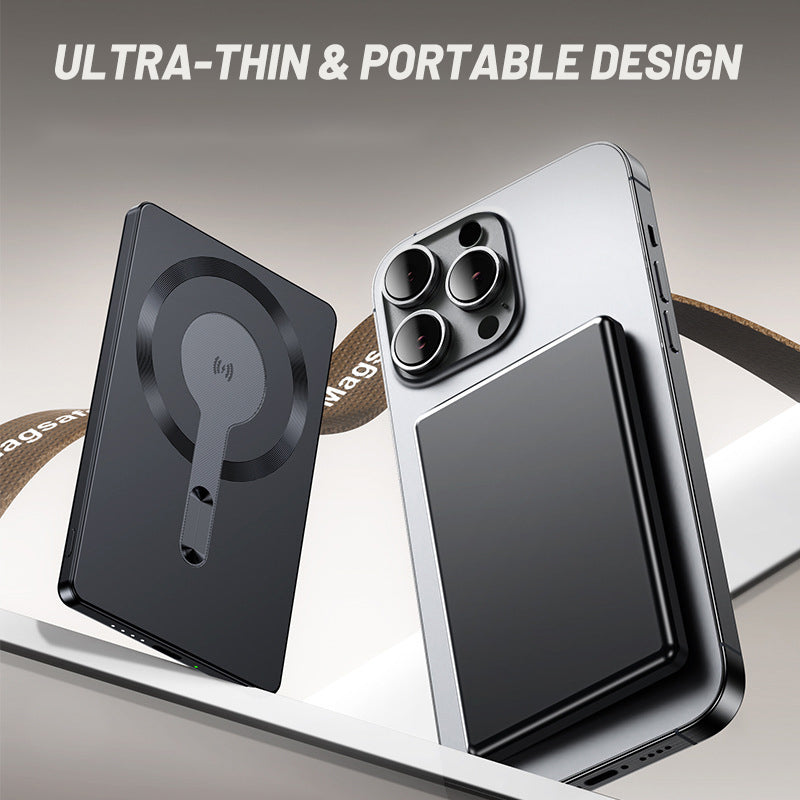 🔥50% RABATT! 🔋5000mAh ultradünne magnetische Powerbank