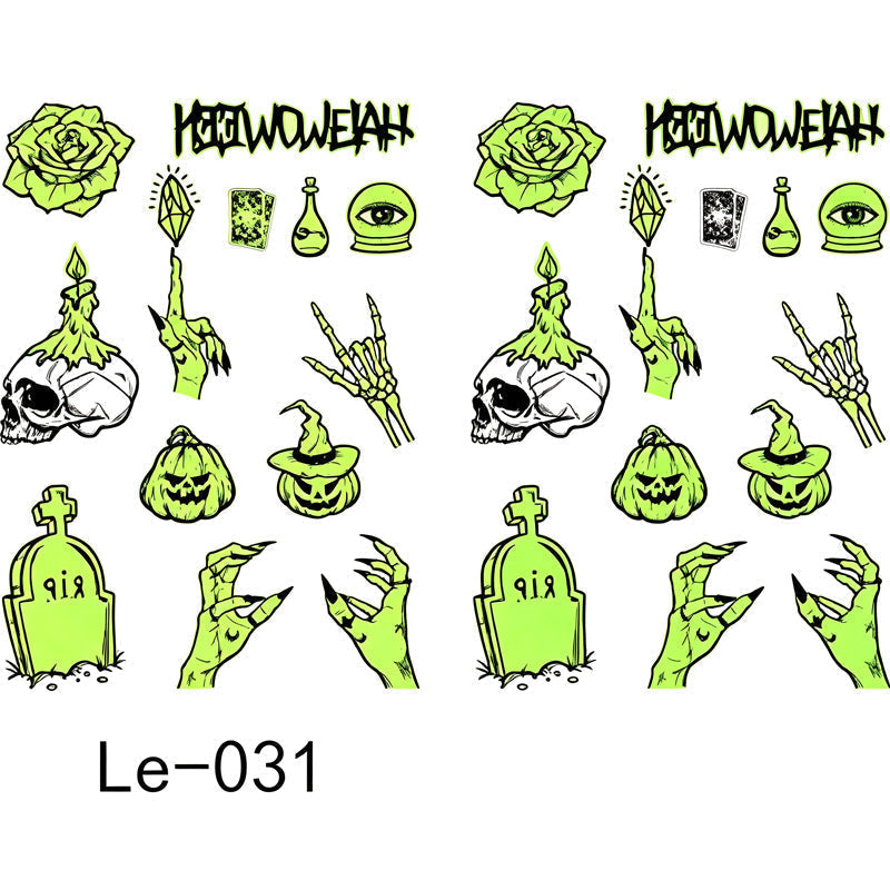 📢📢 JETZT 50 % RABATT!! ⏰Leuchtende Halloween-Tattoos für Kinder – Wasserfeste Cartoon-Glow-Sticker