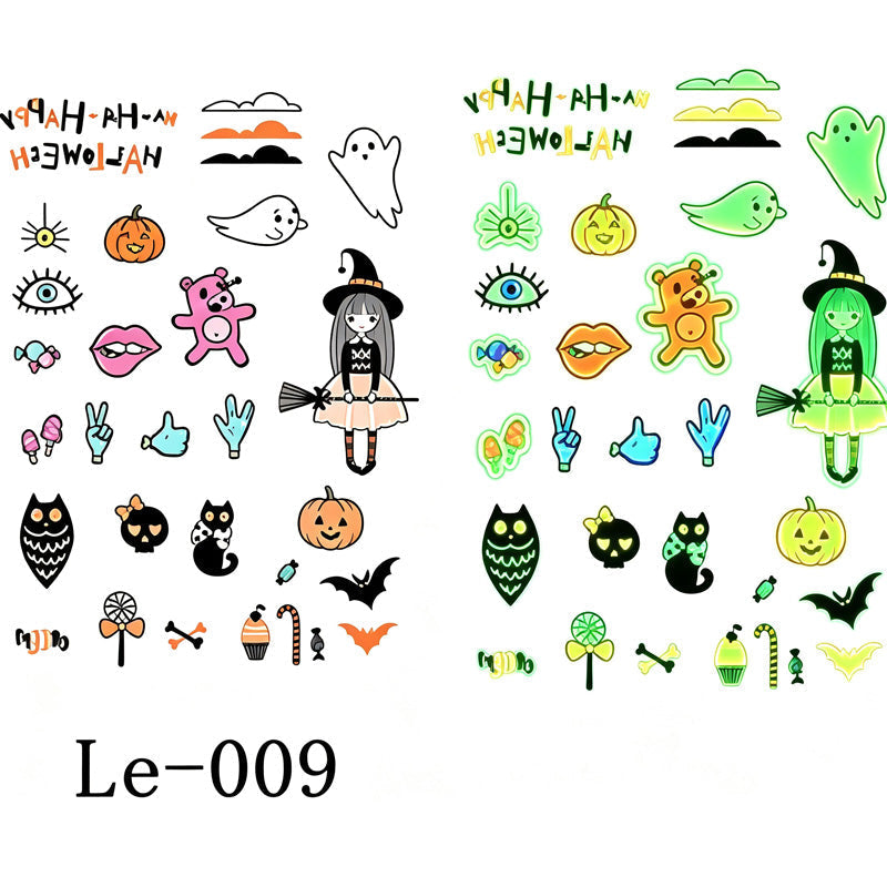 📢📢 JETZT 50 % RABATT!! ⏰Leuchtende Halloween-Tattoos für Kinder – Wasserfeste Cartoon-Glow-Sticker