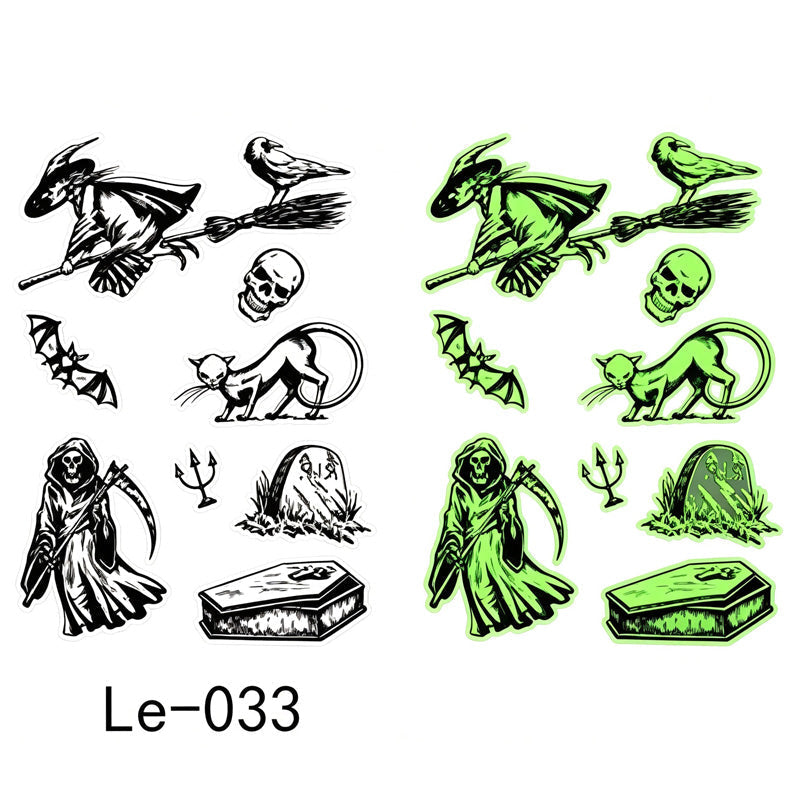 📢📢 JETZT 50 % RABATT!! ⏰Leuchtende Halloween-Tattoos für Kinder – Wasserfeste Cartoon-Glow-Sticker