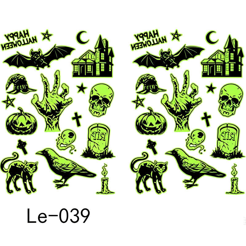 📢📢 JETZT 50 % RABATT!! ⏰Leuchtende Halloween-Tattoos für Kinder – Wasserfeste Cartoon-Glow-Sticker
