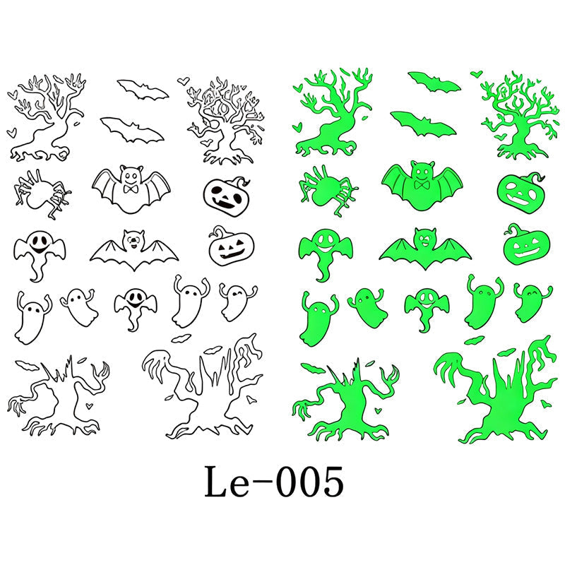 📢📢 JETZT 50 % RABATT!! ⏰Leuchtende Halloween-Tattoos für Kinder – Wasserfeste Cartoon-Glow-Sticker