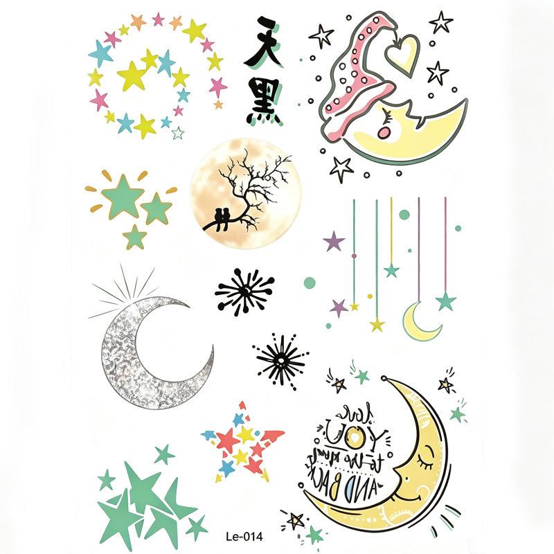 📢📢 JETZT 50 % RABATT!! ⏰Leuchtende Halloween-Tattoos für Kinder – Wasserfeste Cartoon-Glow-Sticker