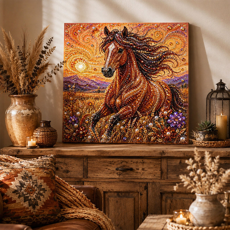 🎁💛 Highland Cow Pearl Art DIY-Set – Entspannendes Bastelprojekt zur Gestaltung atemberaubender Küstenkunstwerke (📦 2 kaufen, versandkostenfrei)