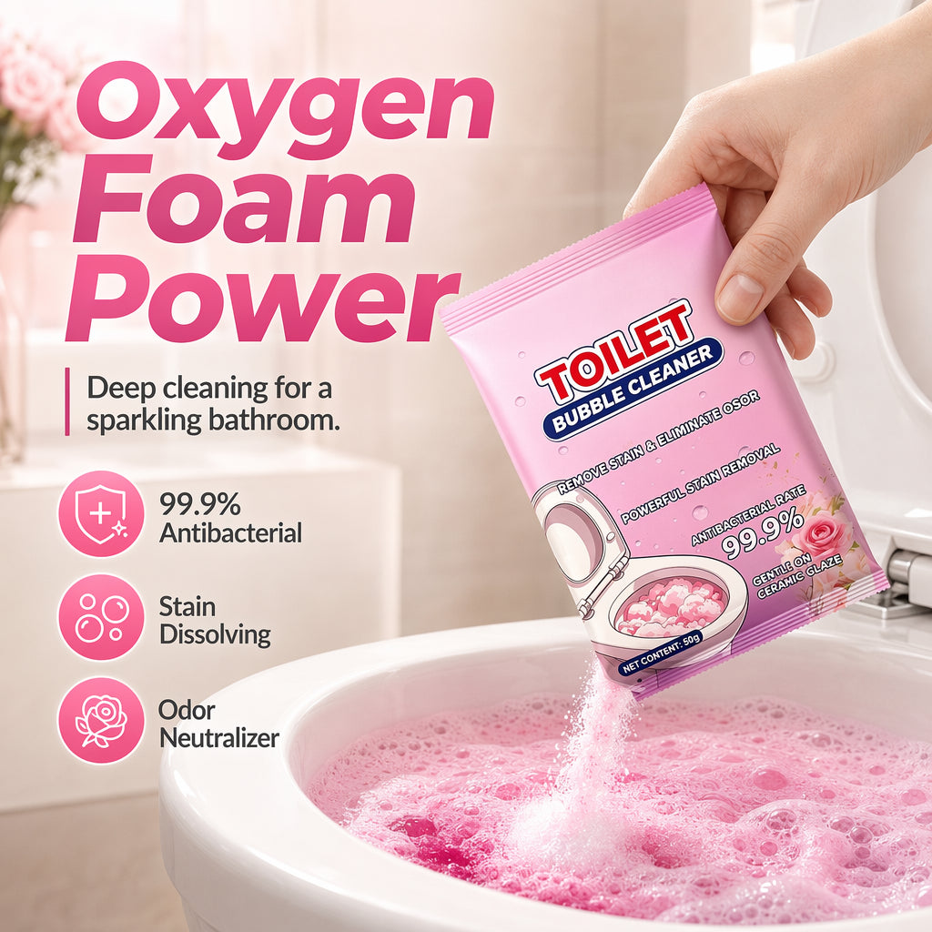 📢📢 50 % Rabatt!! 🚽✨ Duftendes schaumiges Reinigungspulver - selbstschäumend, entfernt Kalk‑ und Urinstein, langanhaltender Duft, geeignet für Toilette und Rohre