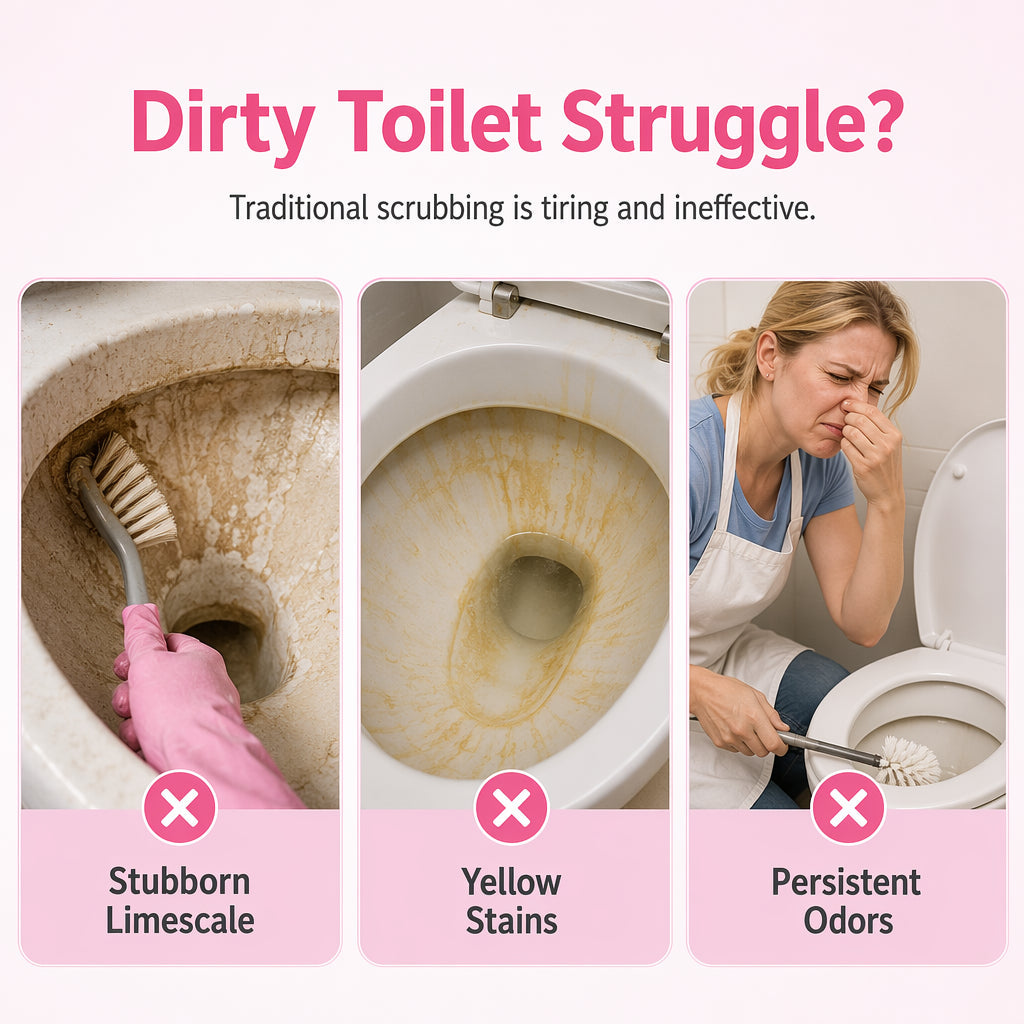 📢📢 50 % Rabatt!! 🚽✨ Duftendes schaumiges Reinigungspulver - selbstschäumend, entfernt Kalk‑ und Urinstein, langanhaltender Duft, geeignet für Toilette und Rohre