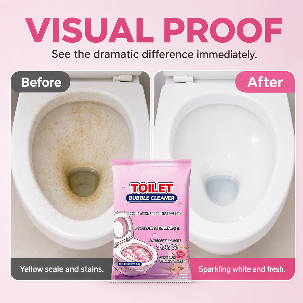 📢📢 50 % Rabatt!! 🚽✨ Duftendes schaumiges Reinigungspulver - selbstschäumend, entfernt Kalk‑ und Urinstein, langanhaltender Duft, geeignet für Toilette und Rohre