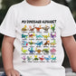 📢📢 50 % Rabatt!! 🥳🎁 Kinder-T-Shirt mit Dinosaurier-Alphabet-Grafik 🦕🔤