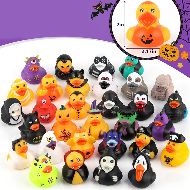 🎃 Halloween-Enten-Badespielzeug – 12er-Pack gruselige Quietscheentchen für Kinder, lustiges Badespielzeug zum Süßes-oder-Saures-Spielen, als Mitgebsel und Deko 🦇🧡