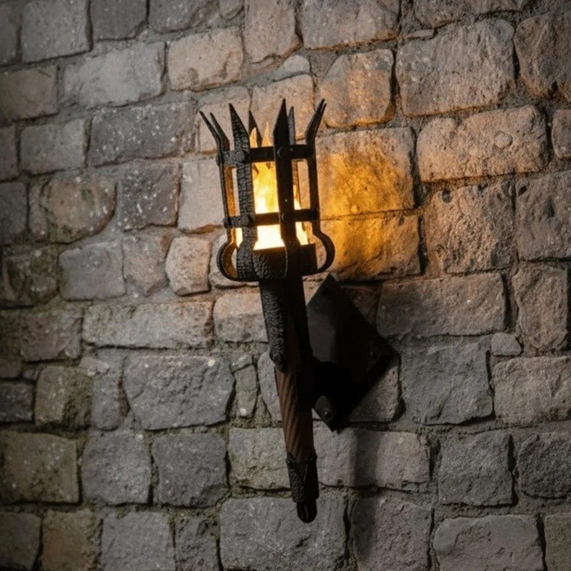 📢📢50 % Rabatt!! 🔥🕯️ Mittelalterliche Fackel-Wandleuchte im Vintage-Stil mit Flammeneffekt 🏰✨
