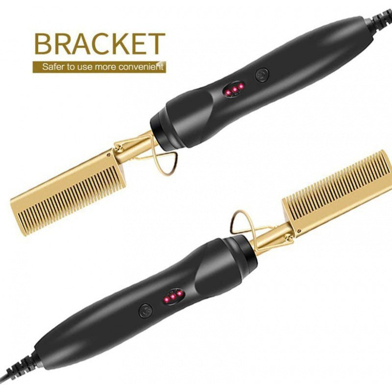 📢📢 50 % Rabatt!! 🥳 Tragbarer elektrischer Haarglätter- und Lockenkamm 💇‍♀️✨
