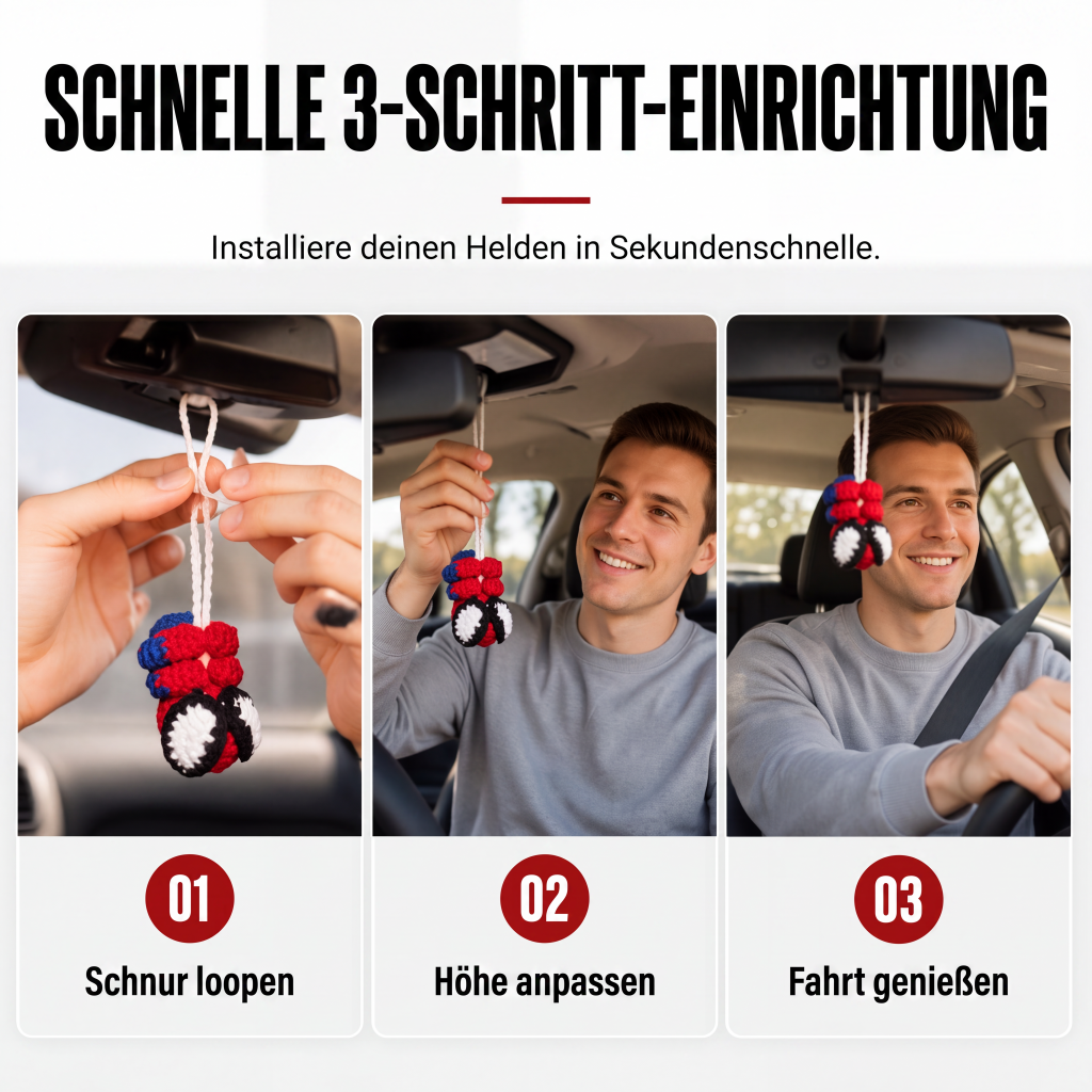 🕷️2026 Rabattaktion🔥50K+ VERKAUFT! 🕸️ Gehäkelter Spinnen-Autoanhänger