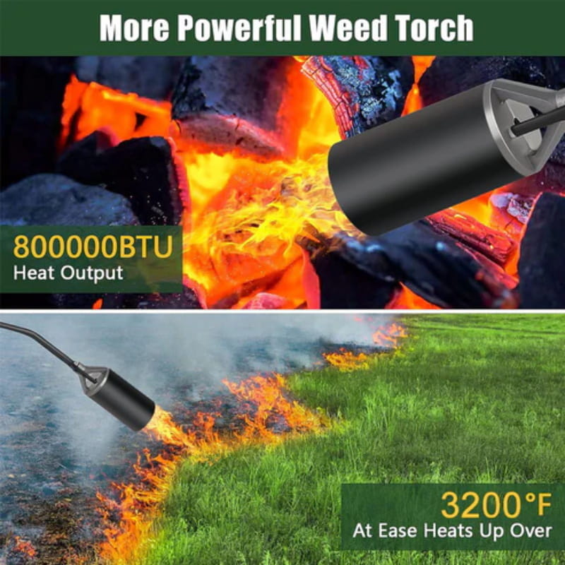 📢📢50 % Rabatt!! ⏰🌡️ 800.000 BTU Hochleistungs Propan Unkrautbrenner, ✋Einhand Propan Abflammgerät für 🌿Gartenunkraut, ❄️Eisauftauen & 🔧Werkstattarbeiten
