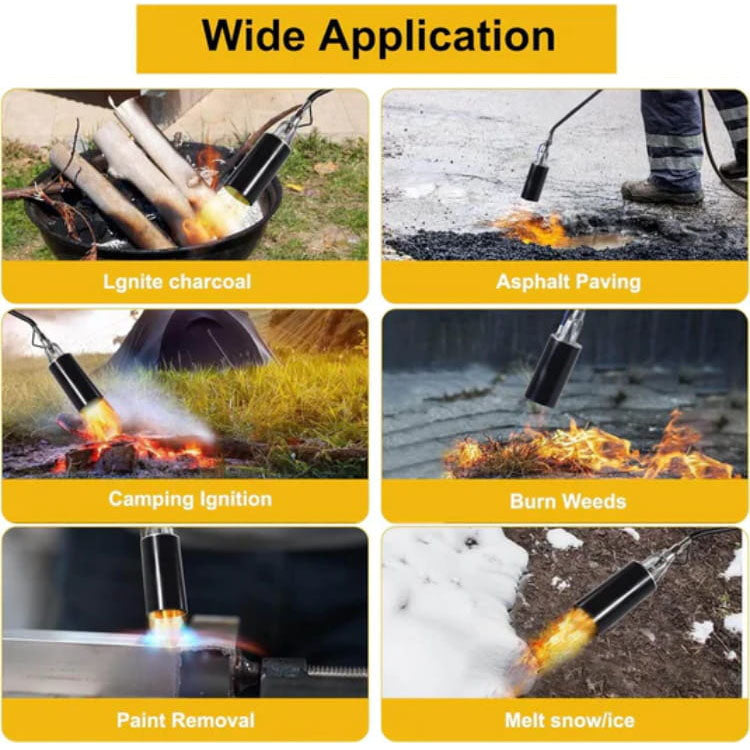 📢📢50 % Rabatt!! ⏰🌡️ 800.000 BTU Hochleistungs Propan Unkrautbrenner, ✋Einhand Propan Abflammgerät für 🌿Gartenunkraut, ❄️Eisauftauen & 🔧Werkstattarbeiten