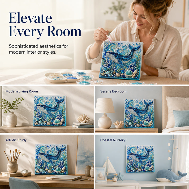 🎁🐳 Kreatives DIY-Malset “Meeresleben mit künstlichen Perlen“
