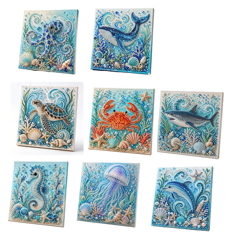 🎁🐳 Kreatives DIY-Malset “Meeresleben mit künstlichen Perlen“