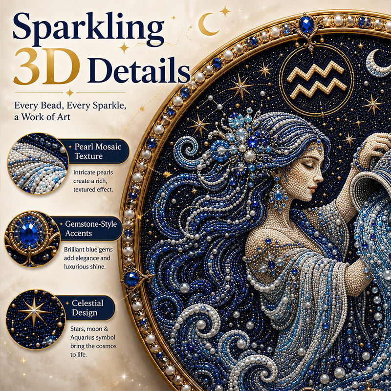 🎁🌌DIY Sternzeichen Perlenbastelset | Sternenhimmel 3D Wanddekoration Geschenk🪐✨