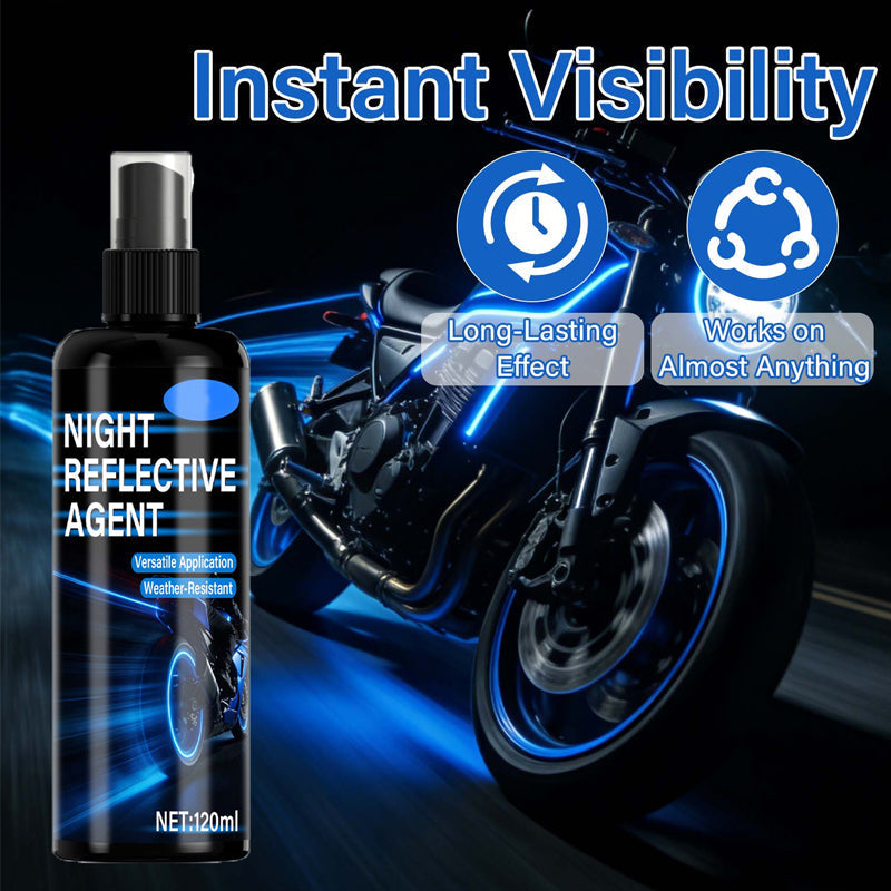 📢📢50 % Rabatt!! ✨🌙 Vielseitiges reflektierendes Nachtspray, hochwirksame Reflexbeschichtung für Kleidung, Fahrräder, Schuhe & Outdoor-Ausrüstung🚴