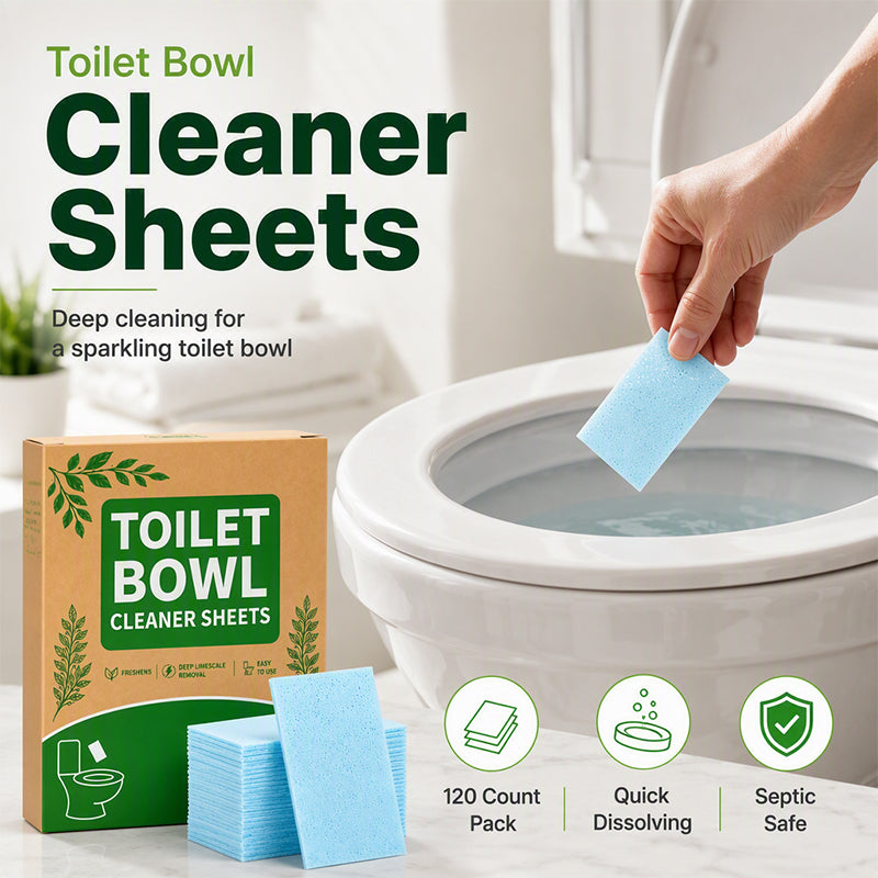 🔥🎁 2+1 GRATIS!!🥳 💞 50K+ VERKAUFT! ⚡🧼 Schnellauflösende Toilettenreiniger-Blätter 💪 kraftvoll gegen Kalk, Gerüche & hartnäckige Flecken, 120 Stück