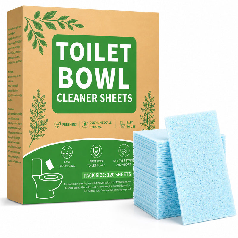 🔥🎁 2+1 GRATIS!!🥳 💞 50K+ VERKAUFT! ⚡🧼 Schnellauflösende Toilettenreiniger-Blätter 💪 kraftvoll gegen Kalk, Gerüche & hartnäckige Flecken, 120 Stück