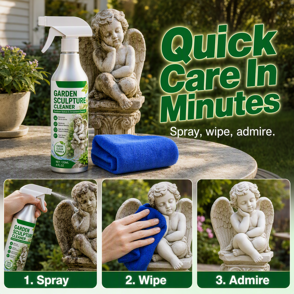 📢📢50 % Rabatt!!🥳💞 50K+ VERKAUFT! ⚡✨Kraftvolles Reinigungsspray für Gartenskulpturen – entfernt Schmutz & lässt die Oberfläche wieder frisch strahlen 🗿