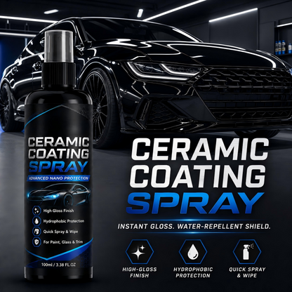 🥳2026 HEISSER VERKAUF🥳💞ÜBER 50.000 VERKAUFT! 🚗✨ 50 % RABATT! Nano-Keramik-Versiegelungsspray – Hydrophobe Barriere weist Regen und Schlamm ab und verleiht tiefen, spiegelähnlichen Glanz. Lack, Glas und Felgen – nur ein Sprühstoß, Showroom-Glanz! 🛡️💎