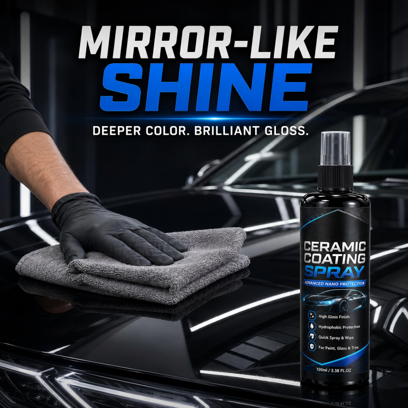 🥳2026 HEISSER VERKAUF🥳💞ÜBER 50.000 VERKAUFT! 🚗✨ 50 % RABATT! Nano-Keramik-Versiegelungsspray – Hydrophobe Barriere weist Regen und Schlamm ab und verleiht tiefen, spiegelähnlichen Glanz. Lack, Glas und Felgen – nur ein Sprühstoß, Showroom-Glanz! 🛡️💎