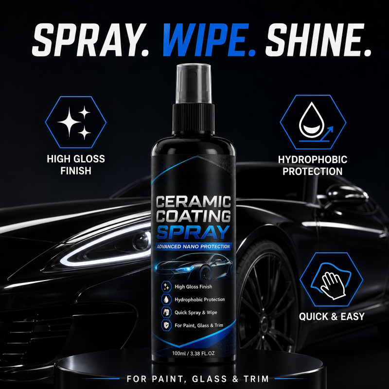 🥳2026 HEISSER VERKAUF🥳💞ÜBER 50.000 VERKAUFT! 🚗✨ 50 % RABATT! Nano-Keramik-Versiegelungsspray – Hydrophobe Barriere weist Regen und Schlamm ab und verleiht tiefen, spiegelähnlichen Glanz. Lack, Glas und Felgen – nur ein Sprühstoß, Showroom-Glanz! 🛡️💎