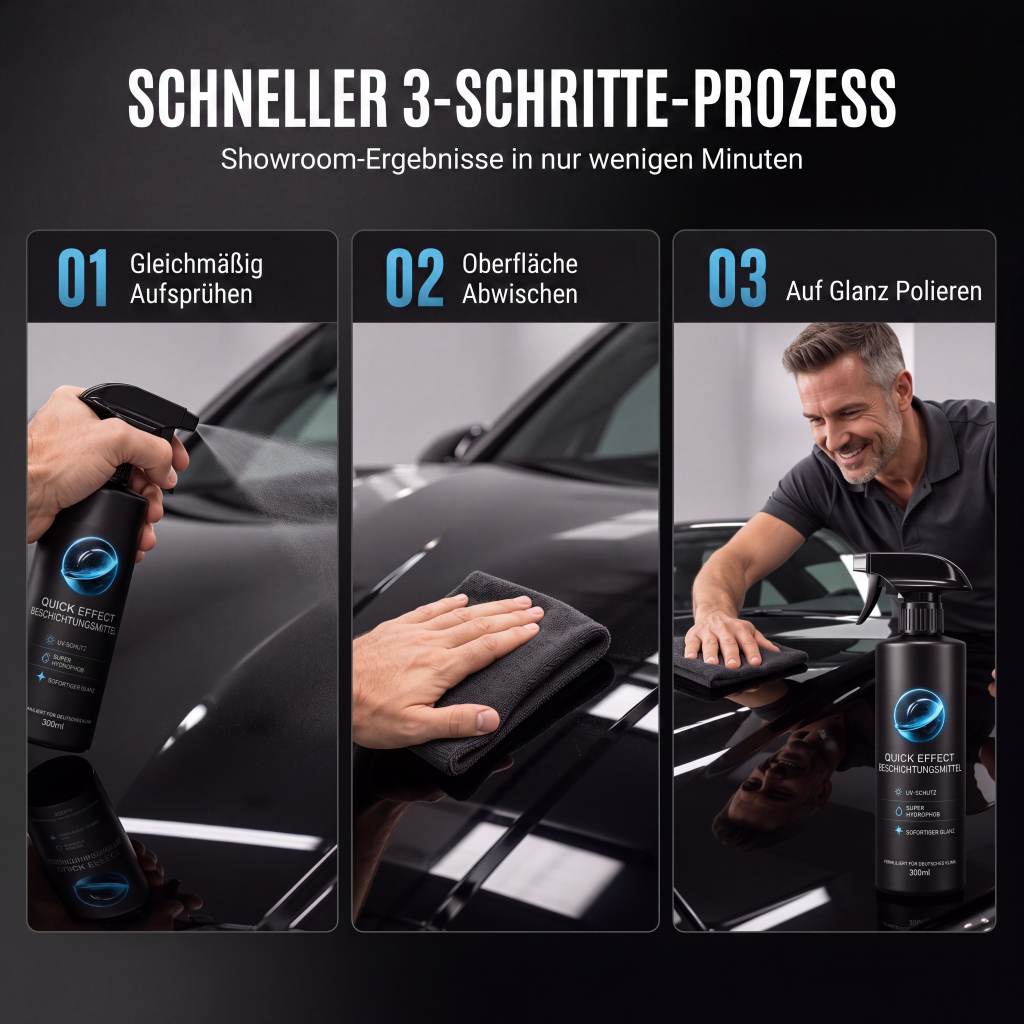 📢📢50 % Rabatt!! 🚗✨Quick‑Shine Autolack‑Sprühbeschichtung – Einfach aufsprühen für neuwertigen Lackglanz, wasser‑ und schmutzabweisend