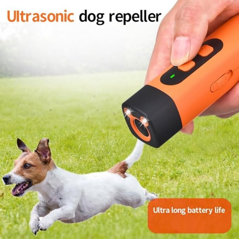 📢📢50 % Rabatt!! ⏰🐕 Tragbares Ultraschall-Hundeabwehrgerät, wiederaufladbar, 3 Modi, Hundetraining & Abwehr, für Outdoor & Spaziergänge