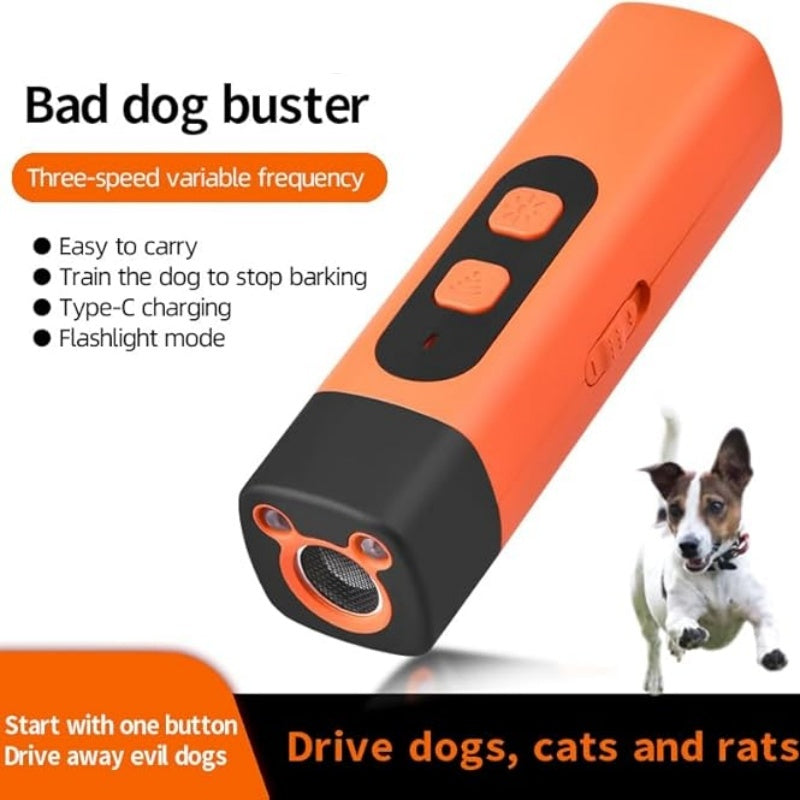 📢📢50 % Rabatt!! ⏰🐕 Tragbares Ultraschall-Hundeabwehrgerät, wiederaufladbar, 3 Modi, Hundetraining & Abwehr, für Outdoor & Spaziergänge