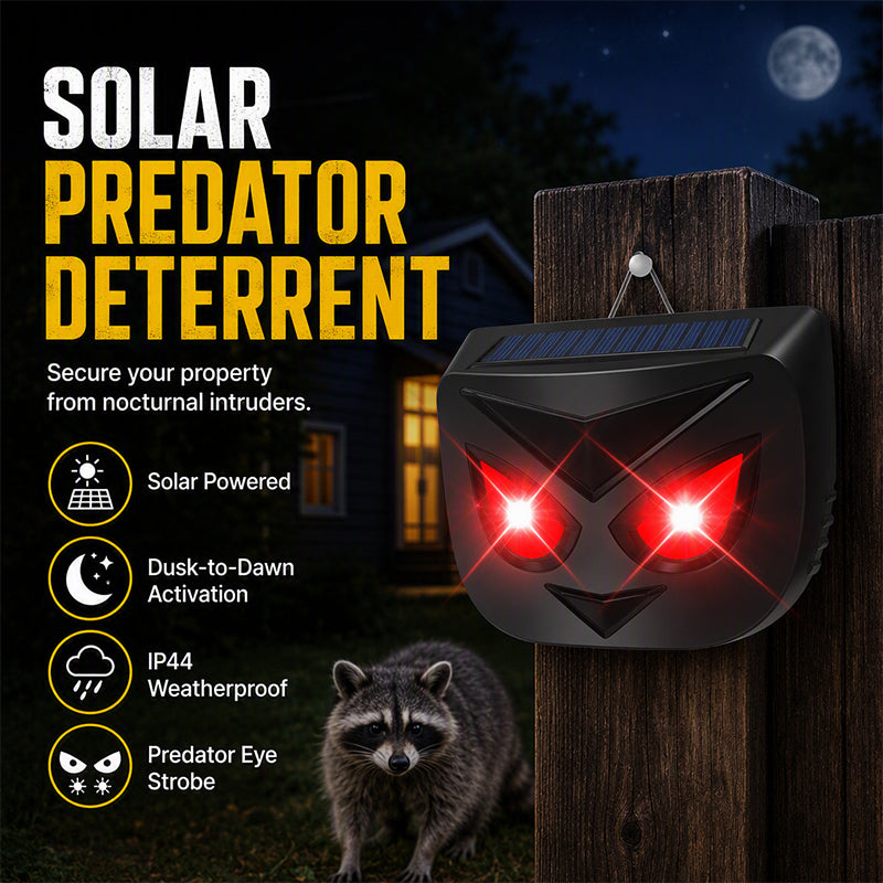 🔥 HEISSER SALE – 50 % RABATT 🔥 Solarbetriebenes Tiervertreibungsgerät mit blinkenden LED-Leuchten
