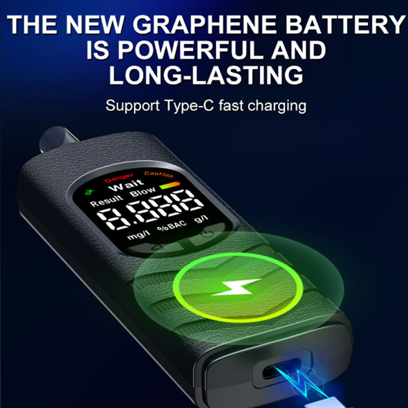 📢📢 50 % RABATT!! 🚔✨ Tragbares wiederaufladbares Atemalkoholmessgerät – schneller Alkoholtester für Zuhause & Unterwegs | ｜LCD-Display + Sprachansage