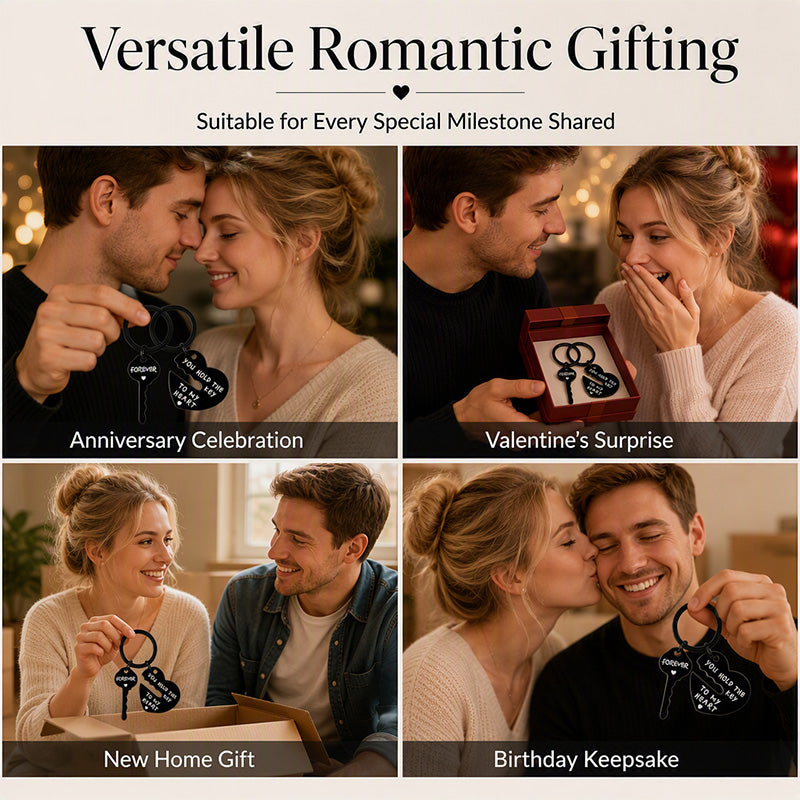 💞 Romantisches Paar-Schlüsselanhänger Set – perfektes Geschenk für Ihren Liebhaber!