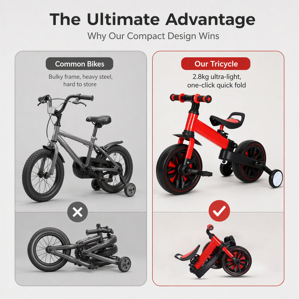 🚲 3-in-1 Kinder-Dreirad-Laufrad