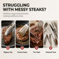 🥩 Edelstahl‑Steakzange mit gezahnter Kante, hitzebeständig, rutschfest für Grill, Küche und Bratpfanne
