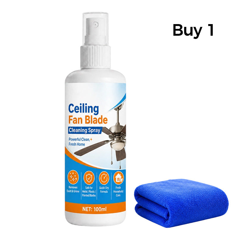 🔥2 kaufen, 1 gratis! 😍 50 % Rabatt! 🧴Reinigungsspray für Deckenventilator‑Blätter｜Einfache Staubentfernung