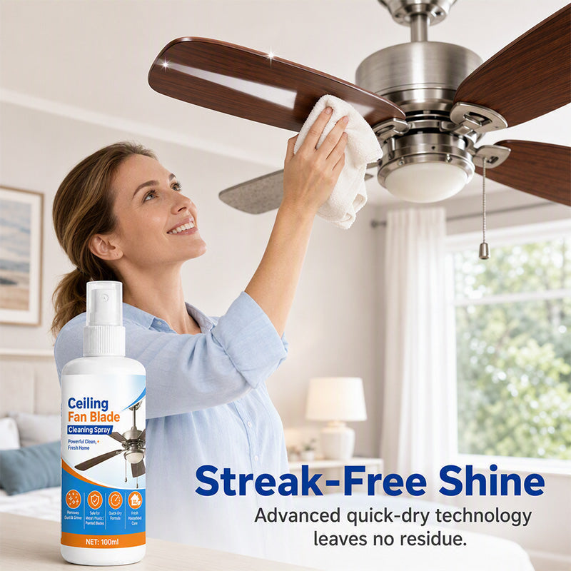 🔥2 kaufen, 1 gratis! 😍 50 % Rabatt! 🧴Reinigungsspray für Deckenventilator‑Blätter｜Einfache Staubentfernung