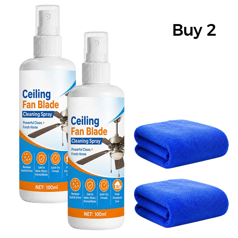 🔥2 kaufen, 1 gratis! 😍 50 % Rabatt! 🧴Reinigungsspray für Deckenventilator‑Blätter｜Einfache Staubentfernung