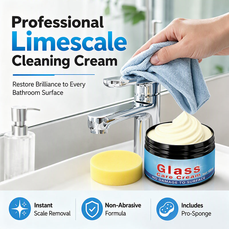 Streifenfreie Glas‑Pflegecreme