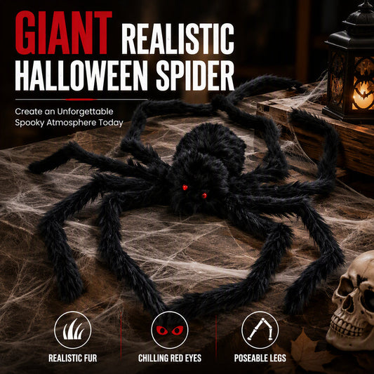 💞Über 50.000 verkauft!⏳50% Rabatt✨🎃Riesenspinne für Halloween-Außendekorationen