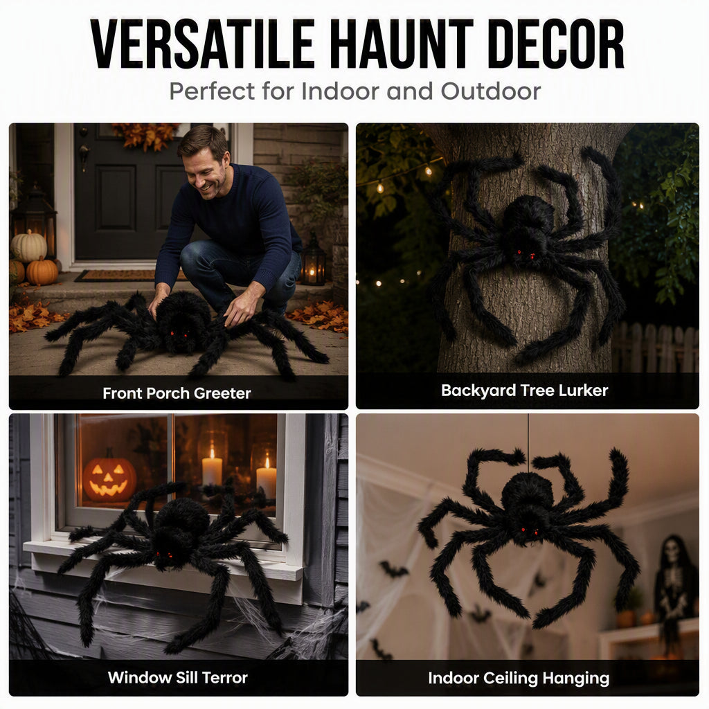 💞Über 50.000 verkauft!⏳50% Rabatt✨🎃Riesenspinne für Halloween-Außendekorationen