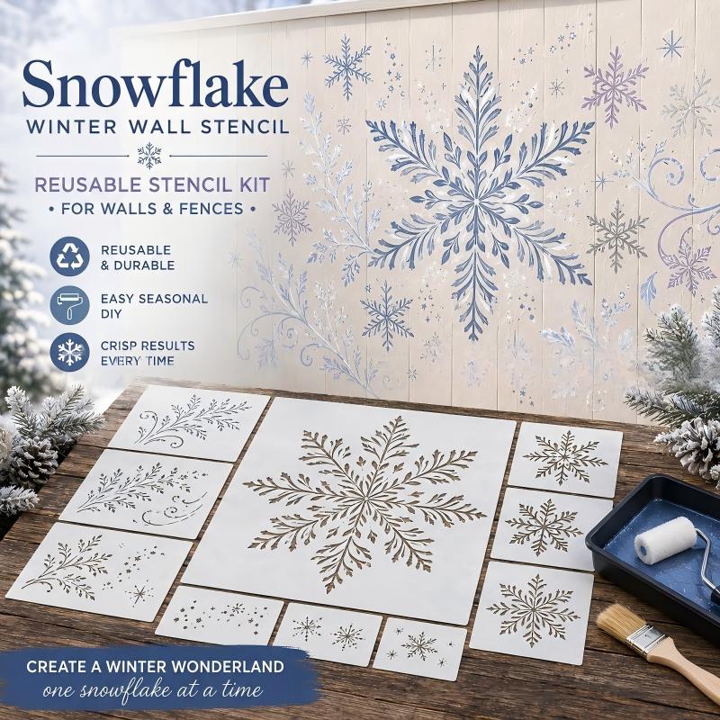 🎅🎄 Wiederverwendbare DIY‑Garten‑Mal‑Schablonen für Wände, Zäune & Terrassen